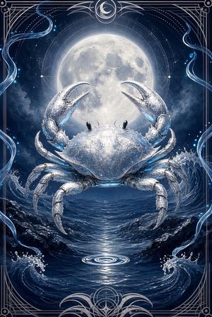 Cancer zodiac card