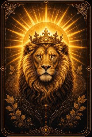 Leo zodiac card