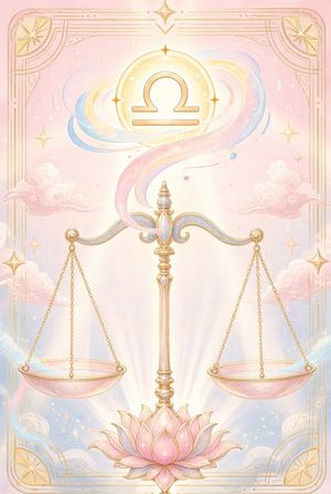 Libra zodiac card