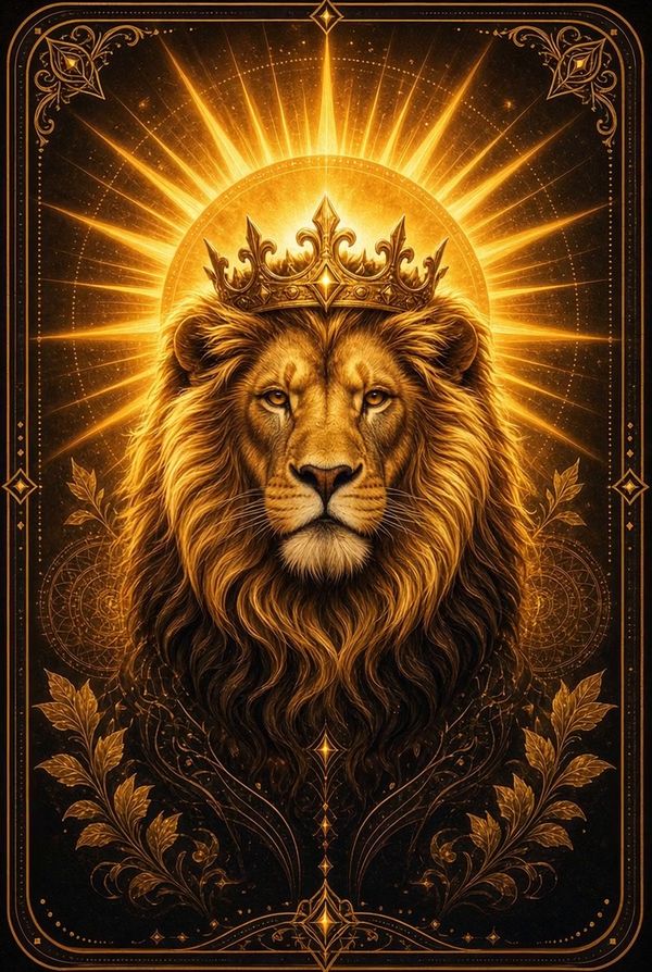Leo zodiac card from the Nova Charts Zodiac Card Book