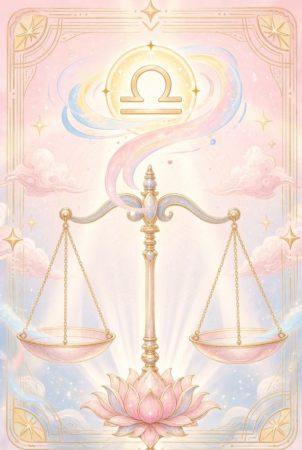 Libra zodiac card from the Nova Charts Zodiac Card Book