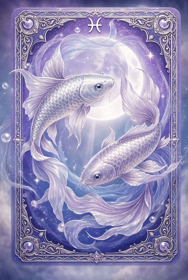 Pisces zodiac card from the Nova Charts Zodiac Card Book
