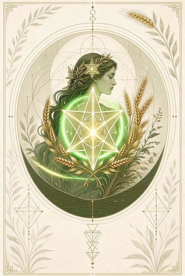 Virgo zodiac card from the Nova Charts Zodiac Card Book